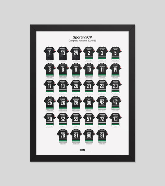 Poster Sporting CP Campeão 2024/25 - Versão Digital